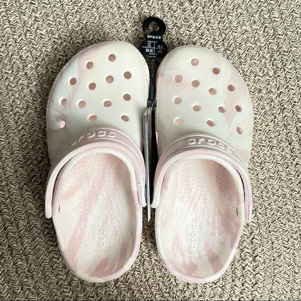 12C Crocs Classic Iridescent Marbled Clog